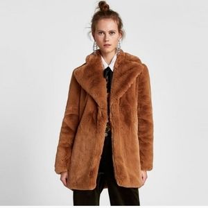 Faux fur zara jacket